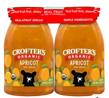 (image for) Apricot Fruit Spread Organic 28oz 2ct